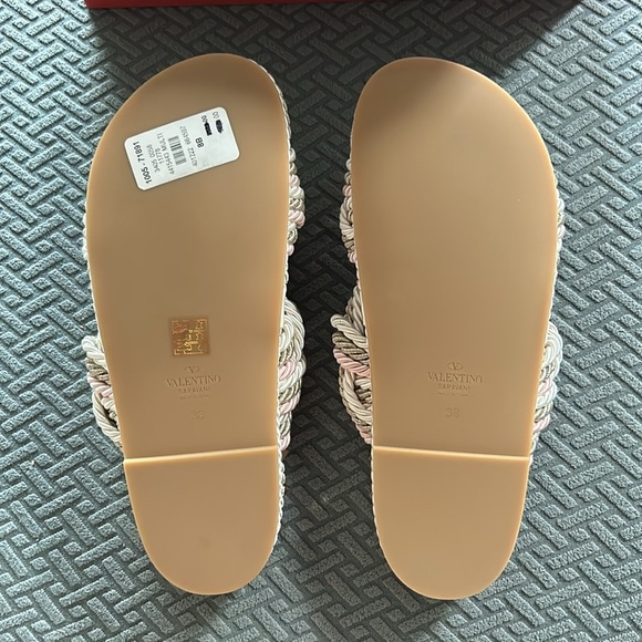 Valentino Women's Braided Espadrille Slide Sandals - Picture 8 of 14